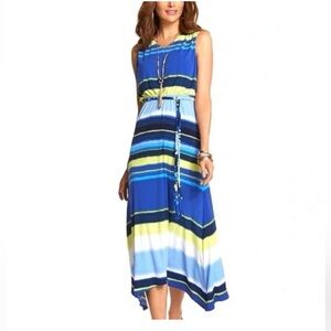 Chico's Blue Sleeveless High Low Sundress